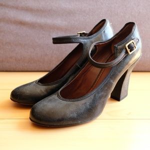 MARC JACOB CRACKLE LEATHER MARY JANE'S SIZE 40